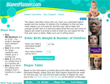 Tablet Screenshot of diaperplanner.com